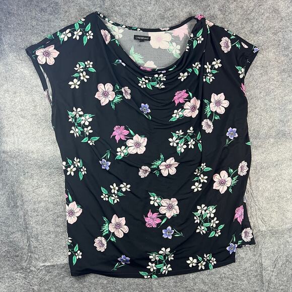 Lane Bryant Neck Cowl Floral Top Size 26/28 - Picture 2 of 3